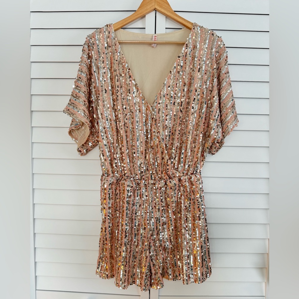 Anthropologie Raga Sariah Sequined Romper - Medium